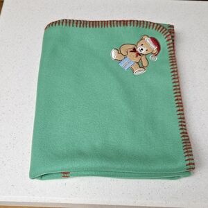 Christmas Holiday Bear Baby Blanket